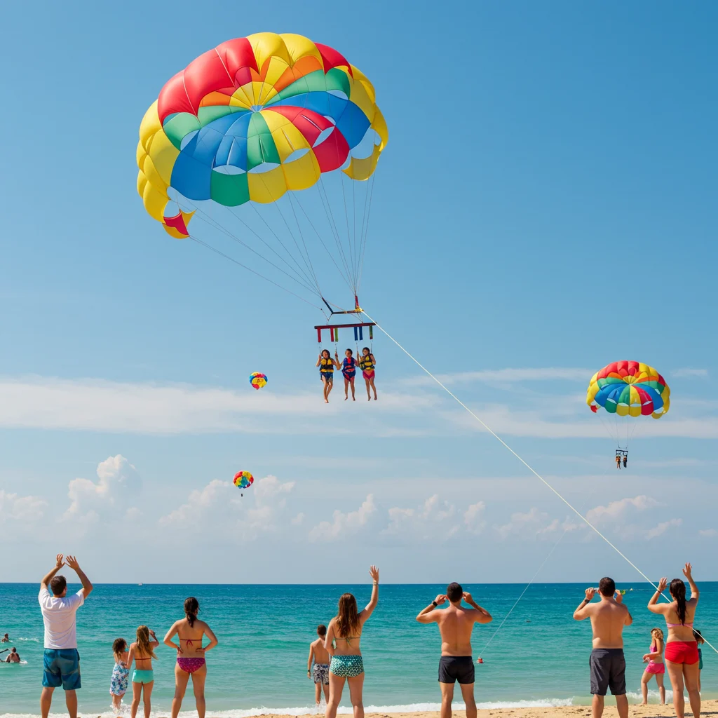 Parasailing as a Group Activity: Team Building and Parties