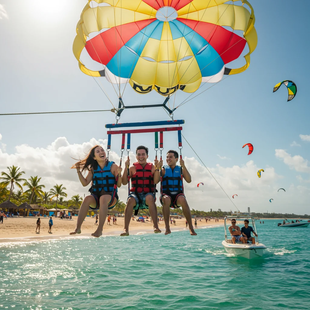 Parasailing as a Group Activity: Team Building and Parties